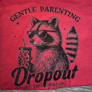 Bella Canvas Red Raccoon Graphic Tee